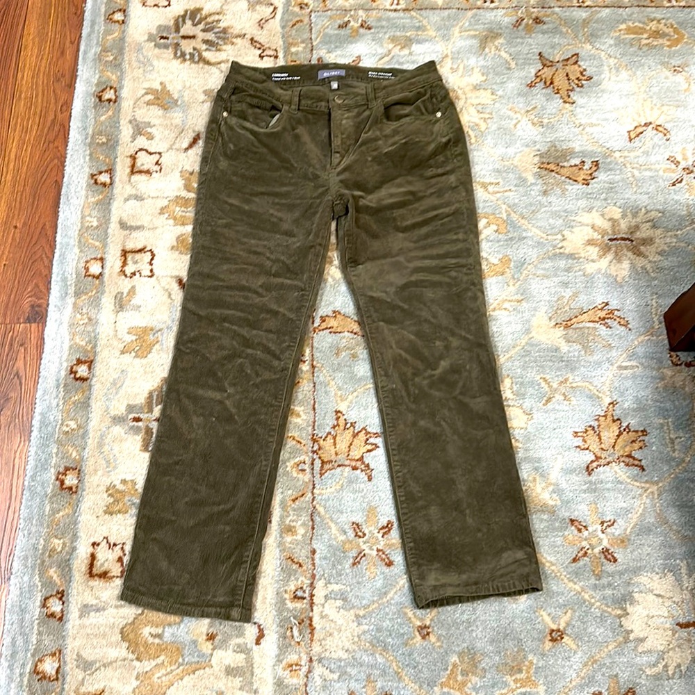 DL1961 Mara straight green corduroy jeans